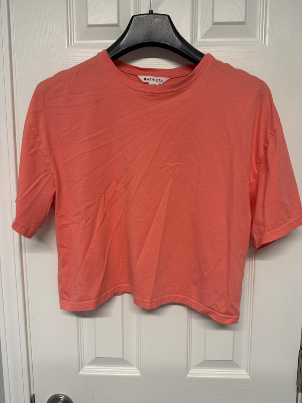 Athleta Coral Cropped Boxy Tee